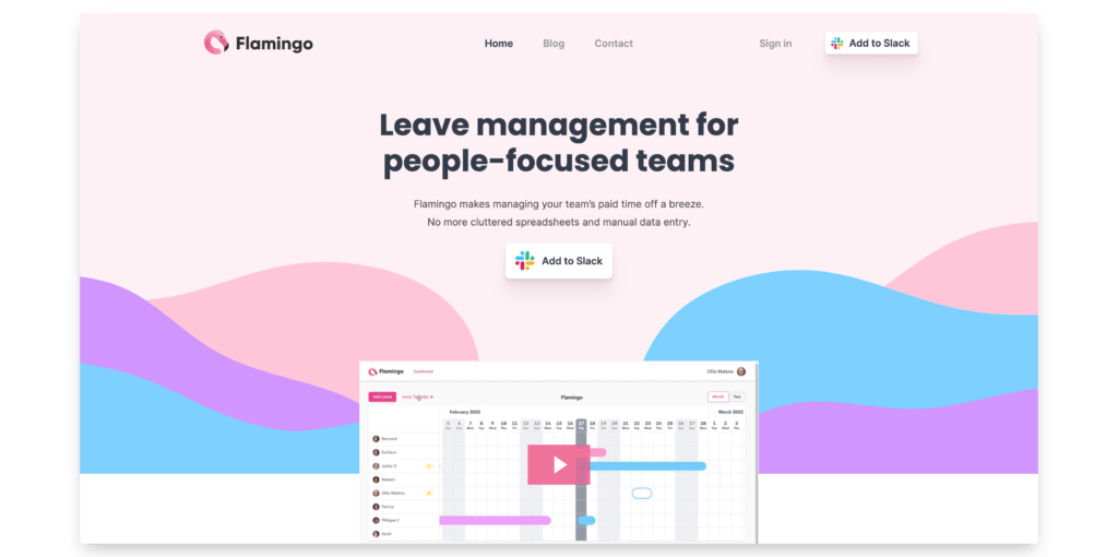 Flamingo's free leave management software tool